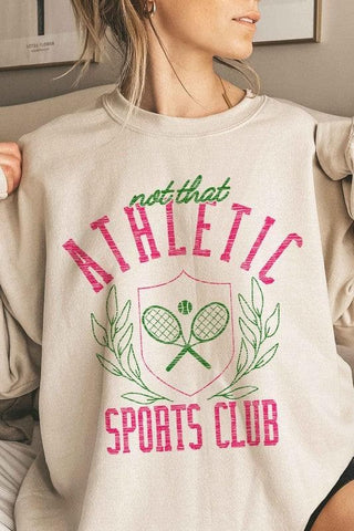 NOT THAT ATHLETIC CLUB Oversized Sweatshirt - SwagglyLife Home & Fashion