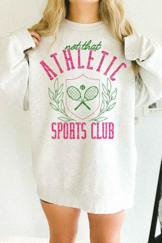 NOT THAT ATHLETIC CLUB Oversized Sweatshirt - SwagglyLife Home & Fashion