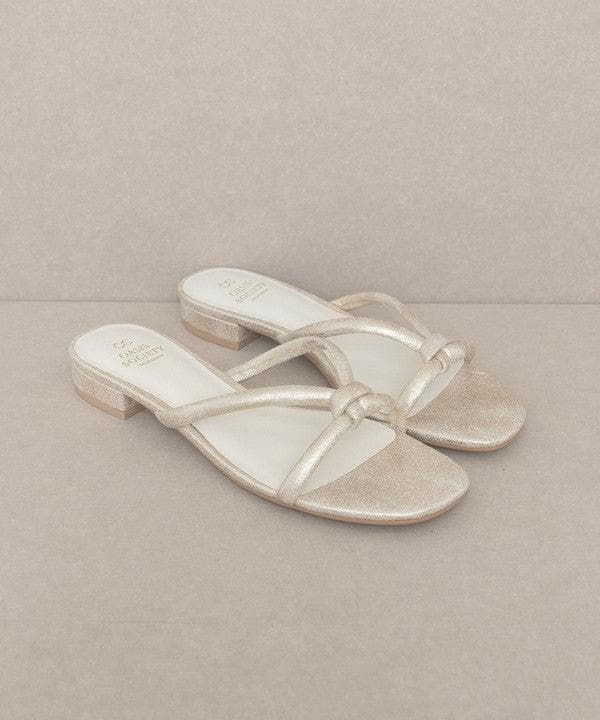 Oasis Society Ada - Delicate Knotted Flat Sandal - SwagglyLife Home & Fashion
