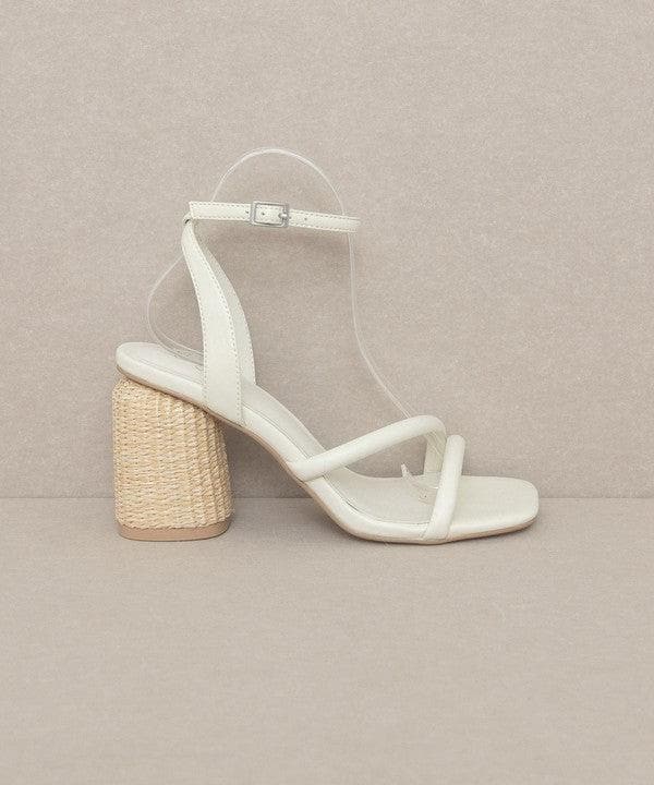 Oasis Society Alaia - Strappy Raffia Heel Sandal - SwagglyLife Home & Fashion