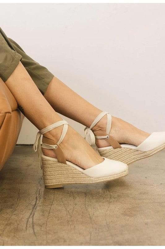 Oasis Society Alondra Espadrille Lace Up Wedge - SwagglyLife Home & Fashion