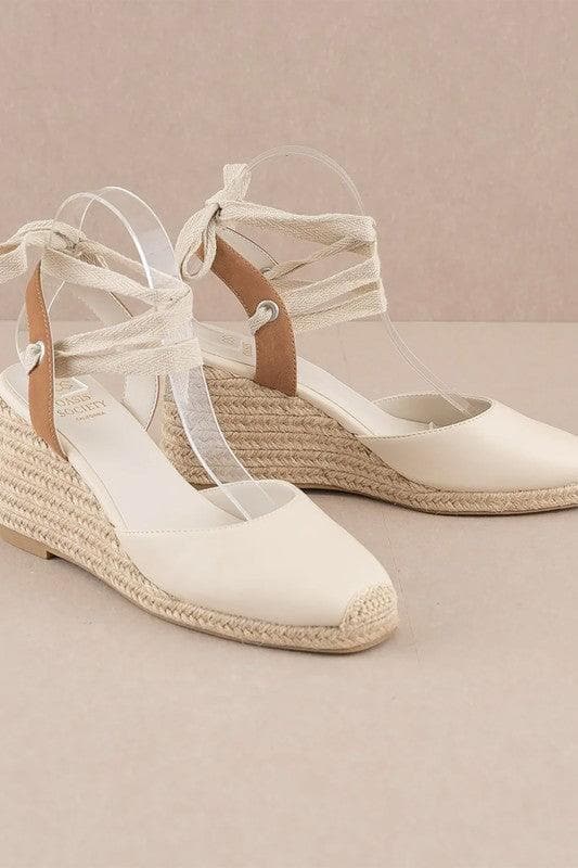 Oasis Society Alondra Espadrille Lace Up Wedge - SwagglyLife Home & Fashion