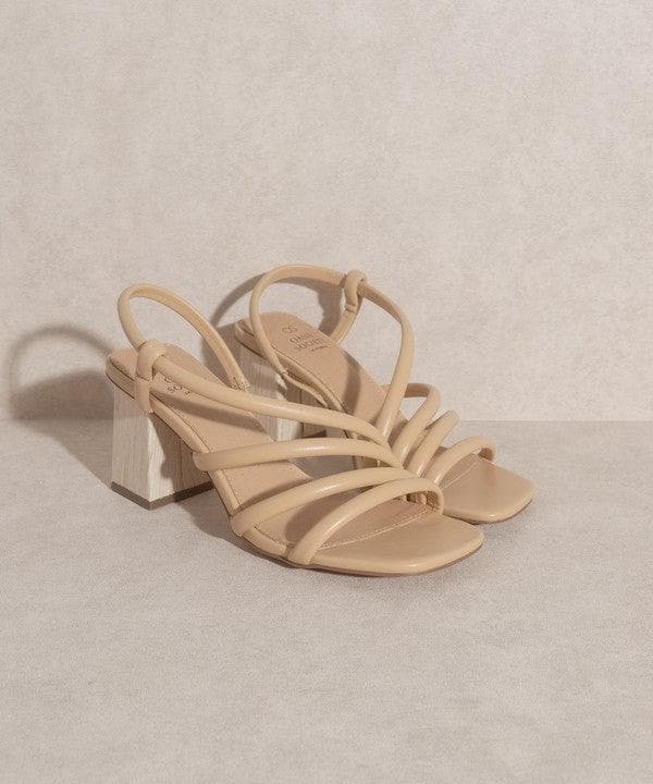 OASIS SOCIETY Ashley - Wooden Heel Sandal - SwagglyLife Home & Fashion
