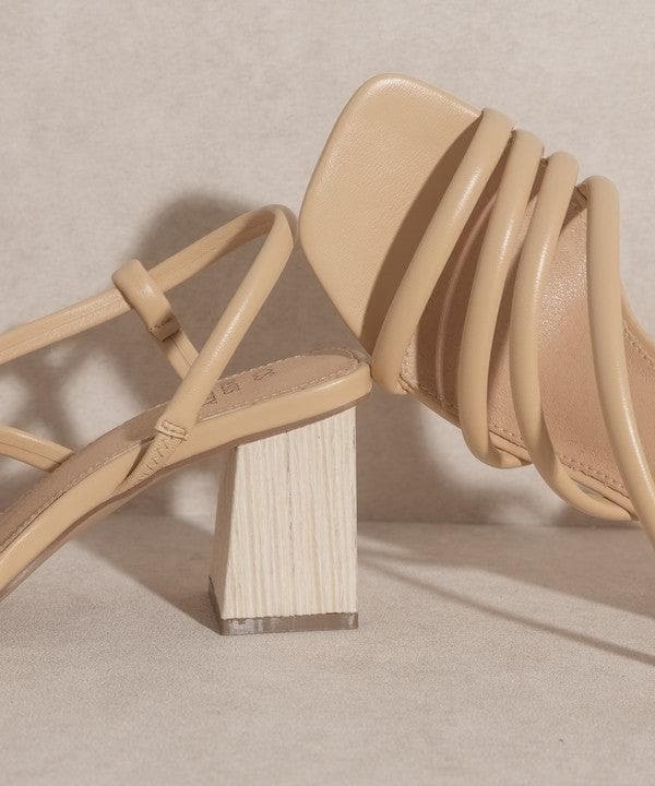 OASIS SOCIETY Ashley - Wooden Heel Sandal - SwagglyLife Home & Fashion