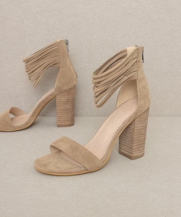 OASIS SOCIETY Blake - Strappy Ankle Wrapped Heel - SwagglyLife Home & Fashion