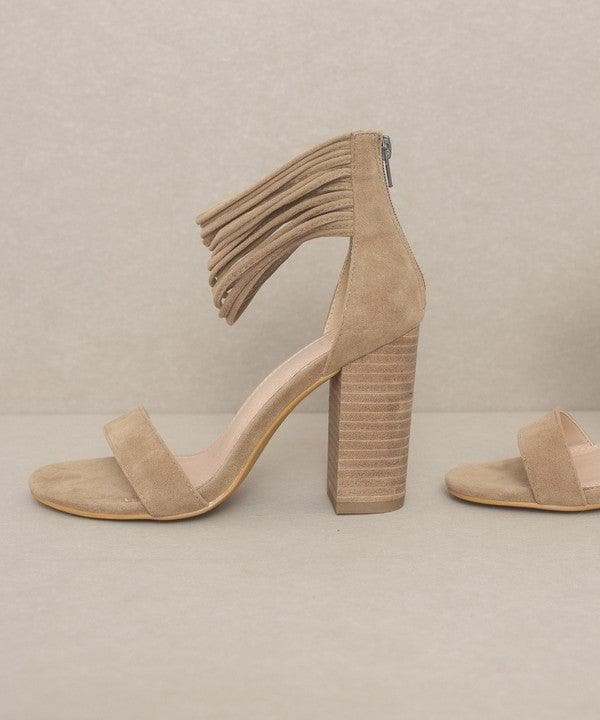 OASIS SOCIETY Blake - Strappy Ankle Wrapped Heel - SwagglyLife Home & Fashion
