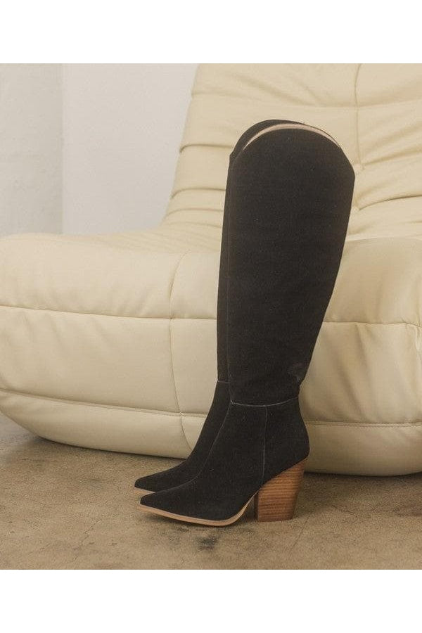 OASIS SOCIETY Clara - Knee-High Western Boots - SwagglyLife Home & Fashion