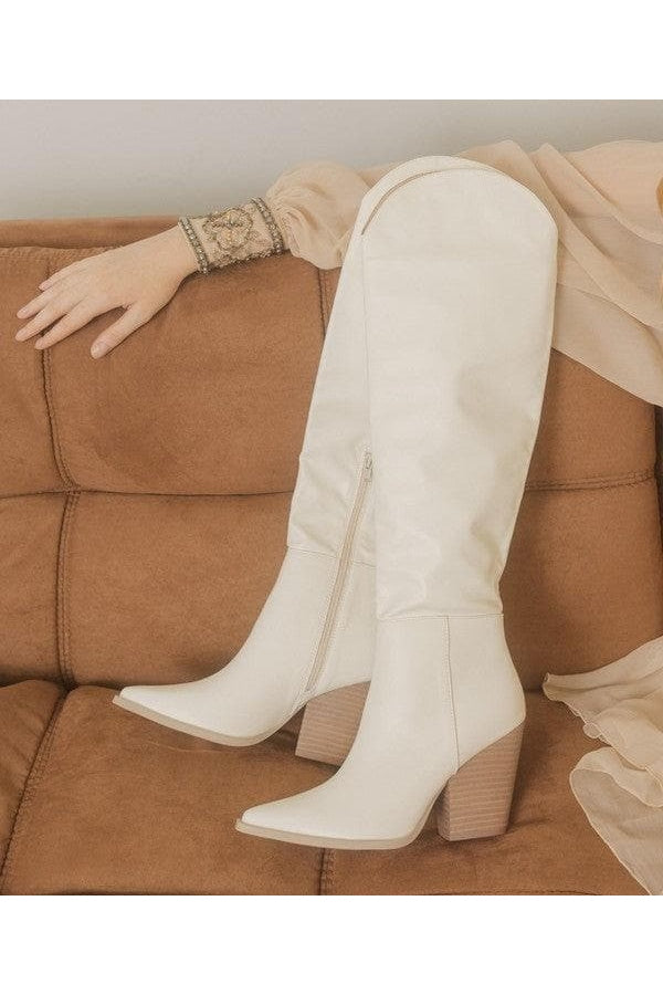 OASIS SOCIETY Clara - Knee-High Western Boots - SwagglyLife Home & Fashion