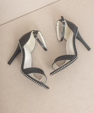 OASIS SOCIETY Dublin - Metal Stud Open Toe Heels - SwagglyLife Home & Fashion