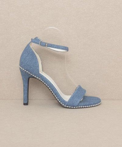 OASIS SOCIETY Dublin - Metal Stud Open Toe Heels - SwagglyLife Home & Fashion