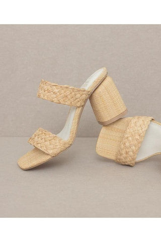 OASIS SOCIETY Kayla - Raffia Sandal Heel - SwagglyLife Home & Fashion