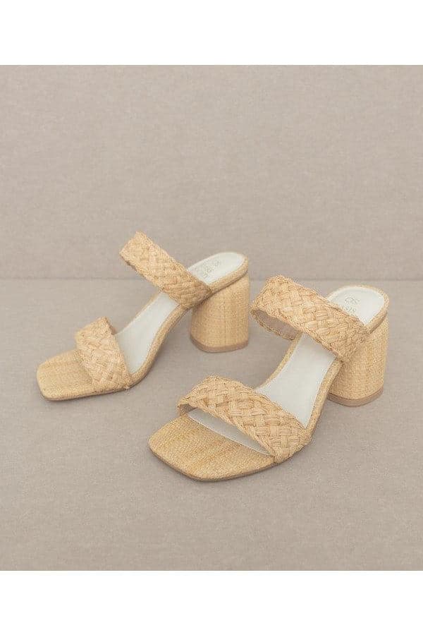 OASIS SOCIETY Kayla - Raffia Sandal Heel - SwagglyLife Home & Fashion