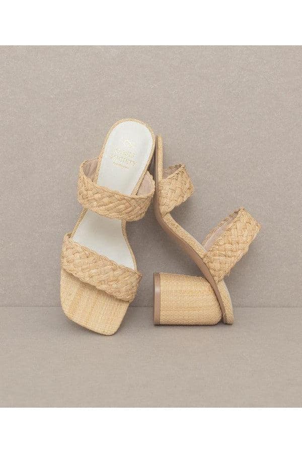 OASIS SOCIETY Kayla - Raffia Sandal Heel - SwagglyLife Home & Fashion