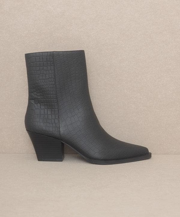 OASIS SOCIETY Miley - Alligator Print Booties - SwagglyLife Home & Fashion