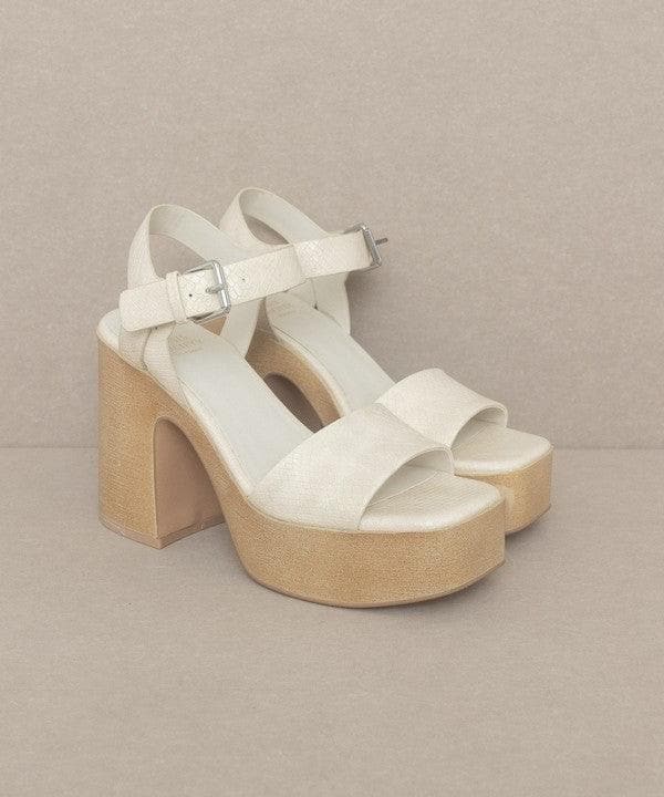 OASIS SOCIETY Sadie - Chunky Platform Heel, Beige - SwagglyLife Home & Fashion