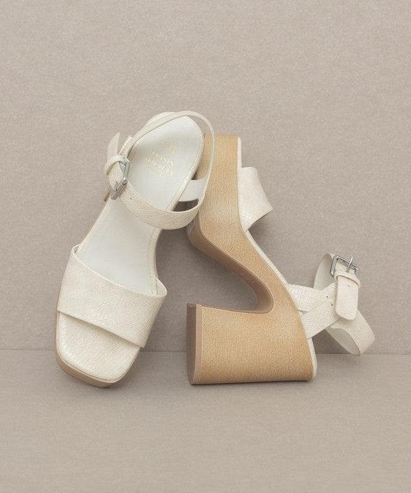 OASIS SOCIETY Sadie - Chunky Platform Heel, Beige - SwagglyLife Home & Fashion