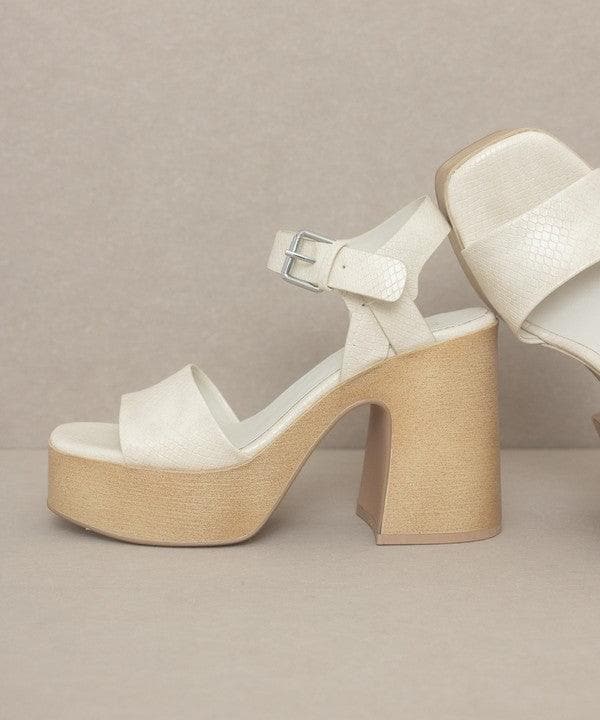 OASIS SOCIETY Sadie - Chunky Platform Heel, Beige - SwagglyLife Home & Fashion