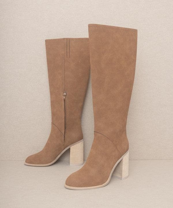 OASIS SOCIETY Shiloh - Knee High Block Heel Boots - SwagglyLife Home & Fashion