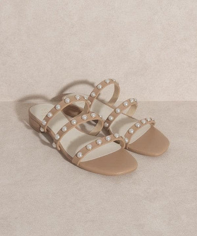 OASIS SOCIETY Valerie - Pearl Flat Sandals - SwagglyLife Home & Fashion