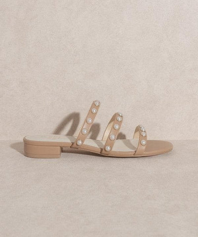 OASIS SOCIETY Valerie - Pearl Flat Sandals - SwagglyLife Home & Fashion