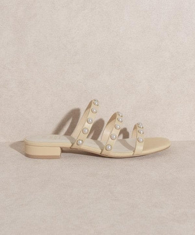 OASIS SOCIETY Valerie - Pearl Flat Sandals - SwagglyLife Home & Fashion