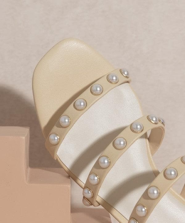 OASIS SOCIETY Valerie - Pearl Flat Sandals - SwagglyLife Home & Fashion