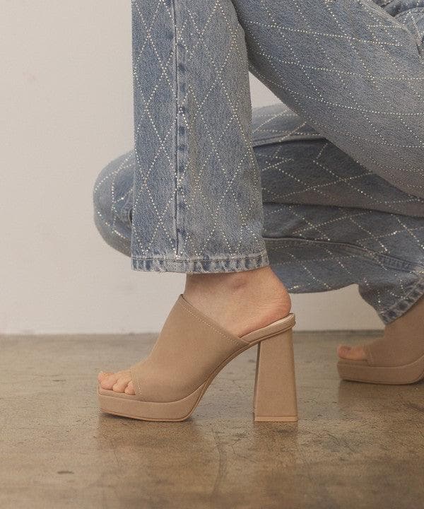 OASIS SOCIETY Vivienne - Slip On Platform Heels - SwagglyLife Home & Fashion