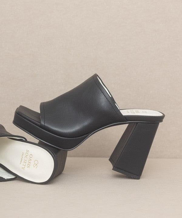 OASIS SOCIETY Vivienne - Slip On Platform Heels - SwagglyLife Home & Fashion