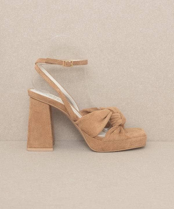 OASIS SOCIETY Zoey - Knotted Band Platform Heels - SwagglyLife Home & Fashion