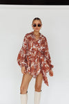 ONE AND ONLY COLLECTIVE Leaves Print Puff Sleeved Romper - SwagglyLife Home & Fashion