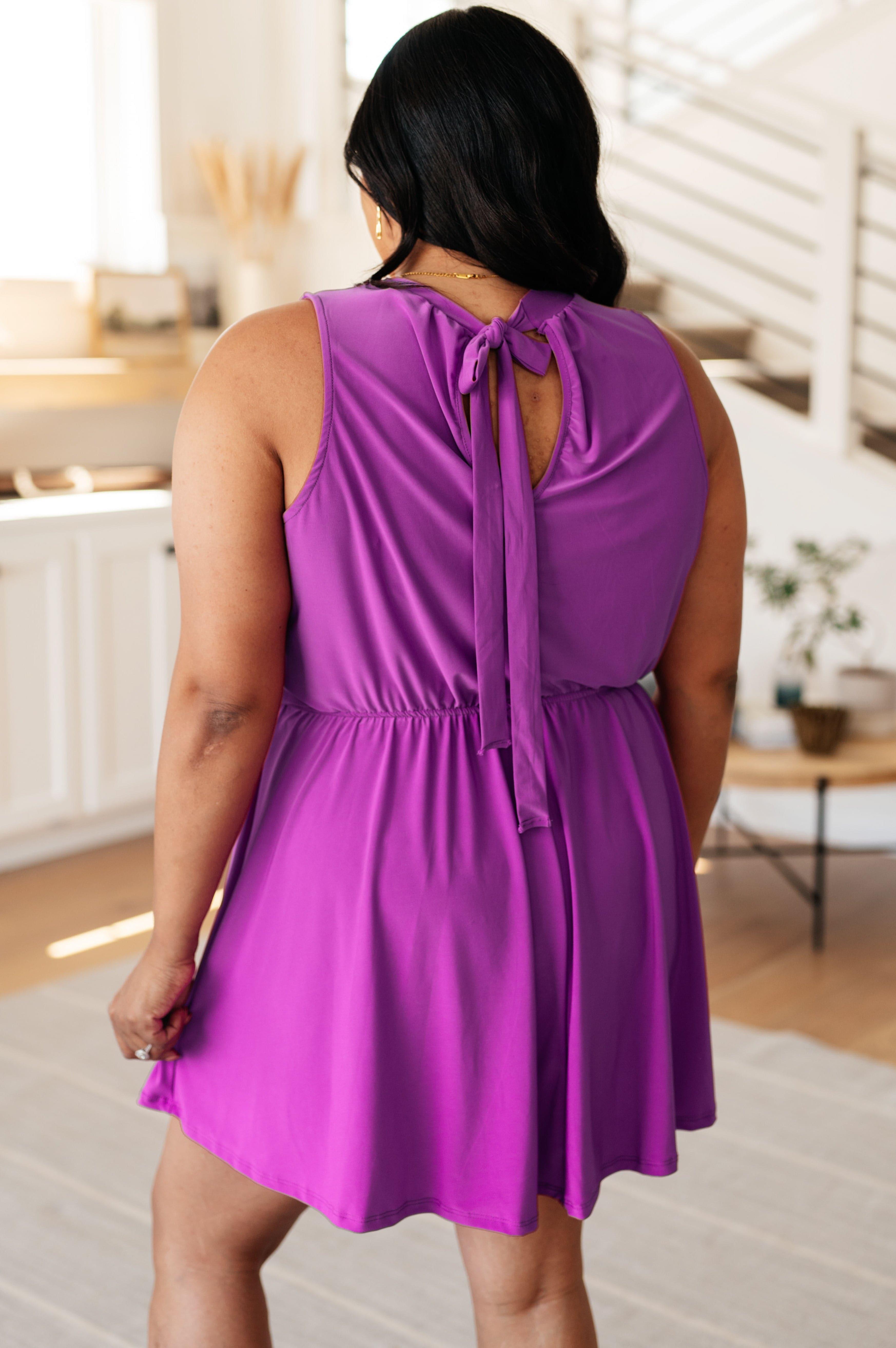 One Of Us Purple Romper Dress - SwagglyLife Home & Fashion