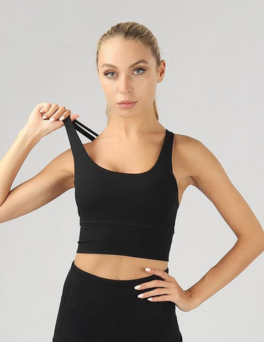 OTOS Active Strappy Back Active Crop Top - SwagglyLife Home & Fashion