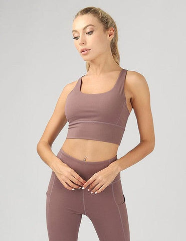 OTOS Active Strappy Back Active Crop Top - SwagglyLife Home & Fashion