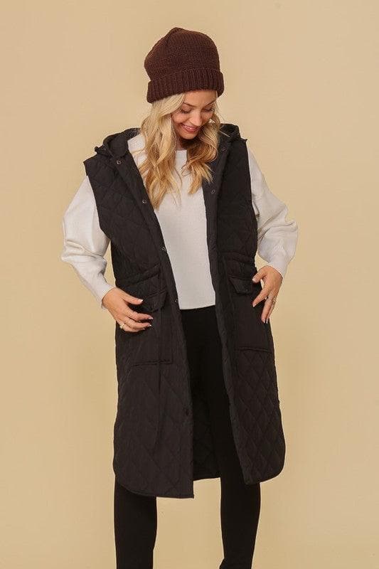 Oversized Quilted Midi Jacket - SwagglyLife Home & Fashion