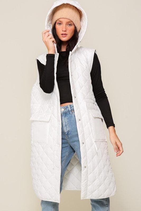 Oversized Quilted Midi Jacket - SwagglyLife Home & Fashion