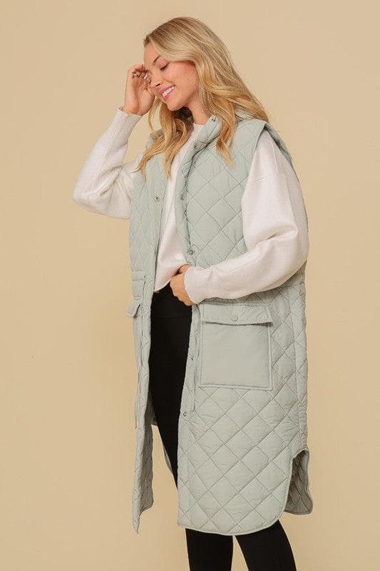 Oversized Quilted Midi Jacket - SwagglyLife Home & Fashion