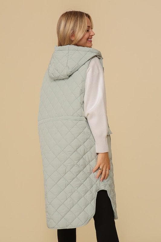 Oversized Quilted Midi Jacket - SwagglyLife Home & Fashion