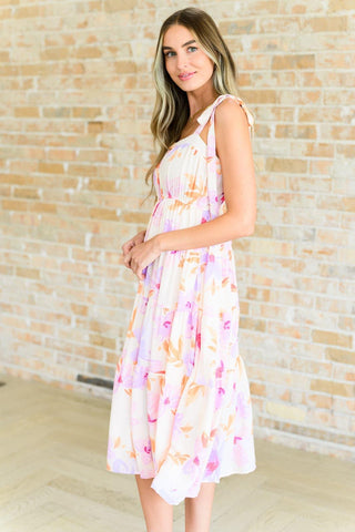 Pastel Petals Floral Midi Dress - SwagglyLife Home & Fashion