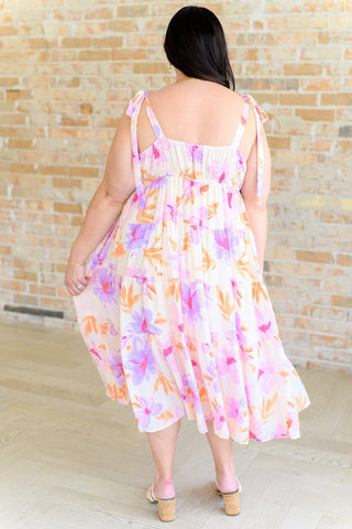 Pastel Petals Floral Midi Dress - SwagglyLife Home & Fashion