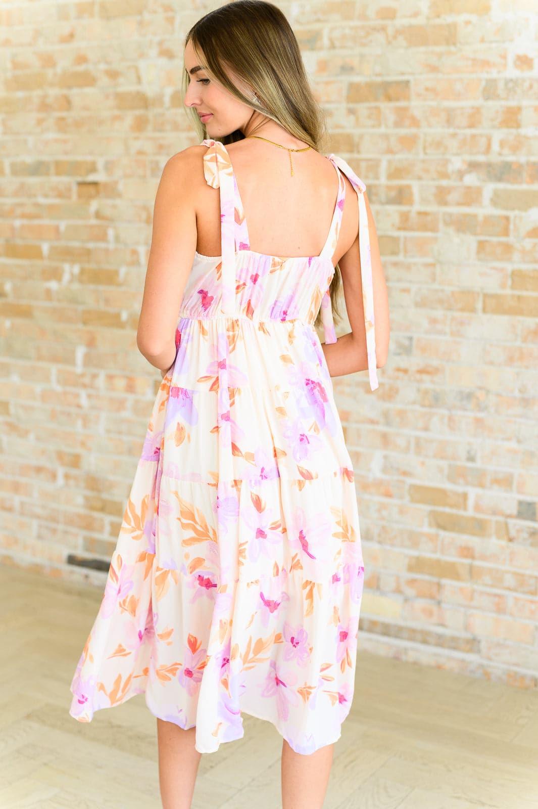 Pastel Petals Floral Midi Dress - SwagglyLife Home & Fashion