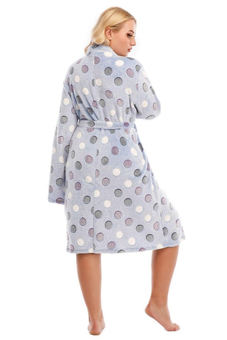 PLUS Printed Tie Waist Robe with Pocket, Multiple Colors - SwagglyLife Home & Fashion