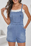 Pocketed Spaghetti Strap Denim Romper - SwagglyLife Home & Fashion