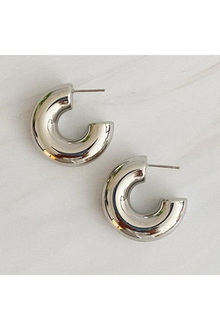 Polished Hollow Daily Hoop Earrings - SwagglyLife Home & Fashion