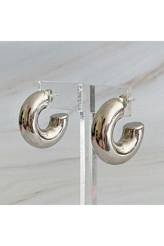 Polished Hollow Daily Hoop Earrings - SwagglyLife Home & Fashion