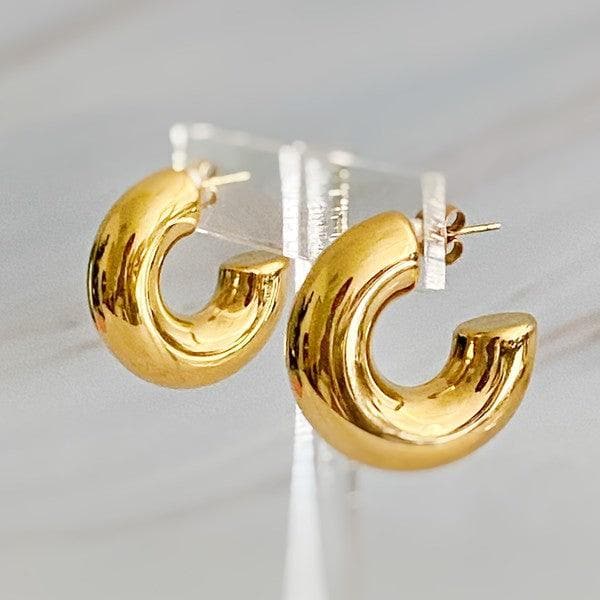 Polished Hollow Daily Hoop Earrings - SwagglyLife Home & Fashion