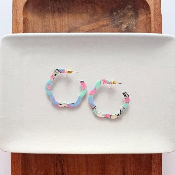 Posey Hoops - 80's Pastels - SwagglyLife Home & Fashion