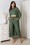 Presley Tank, Pants, and Cardigan Set with Pockets - SwagglyLife Home & Fashion