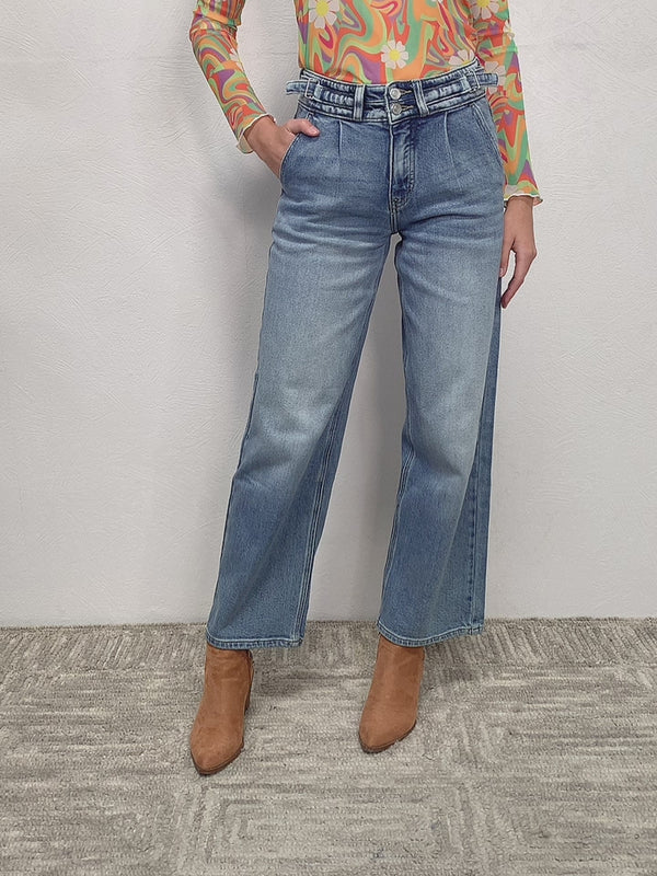 Kancan High Waist Wide Leg Jeans