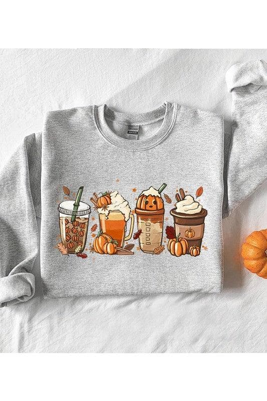 PUMPKIN SPICE Unisex Fleece Graphic Sweatshirt - SwagglyLife Home & Fashion