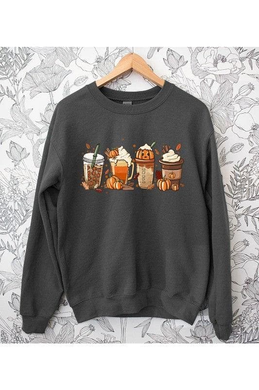 PUMPKIN SPICE Unisex Fleece Graphic Sweatshirt - SwagglyLife Home & Fashion